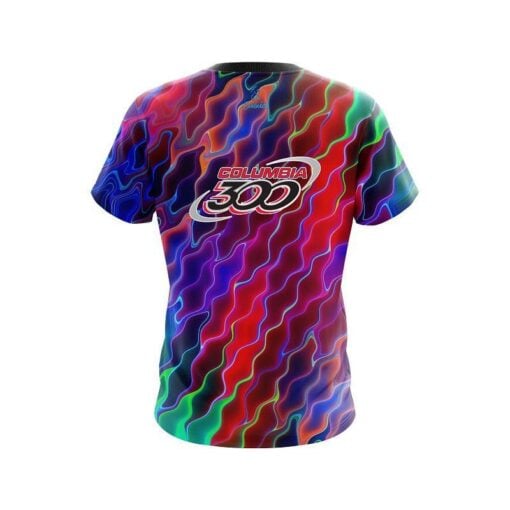 Columbia 300 Psychedelic Electric Wave CoolWick Bowling Jersey - Image 2