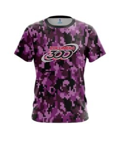 Columbia 300 Digital Camo Purple CoolWick Bowling Jersey