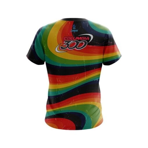 Columbia 300 Retro Grunge CoolWick Bowling Jersey - Image 2