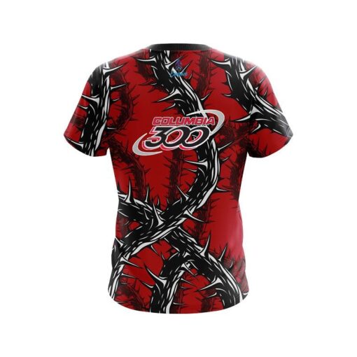 Columbia 300 Rock And Roll Red Thorns CoolWick Bowling Jersey - Image 2