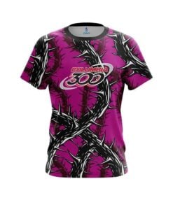 Columbia 300 Rock And Roll Pink Thorns CoolWick Bowling Jersey