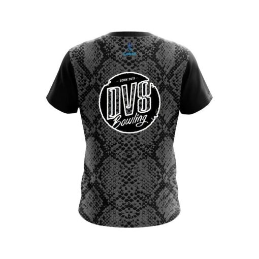DV8 Snake Skin Black CoolWick Bowling Jersey - Image 2