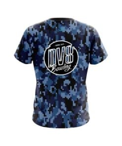 Alternative view of DV8 Digital Camo Blue CoolWick Bowling Jersey