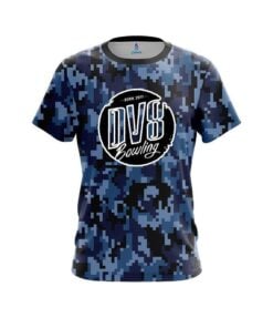 DV8 Digital Camo Blue CoolWick Bowling Jersey