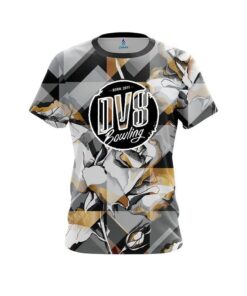DV8 Gold And Black Rose CoolWick Bowling Jersey