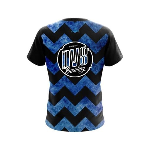 DV8 Marble Zig Zag Blue CoolWick Bowling Jersey - Image 2