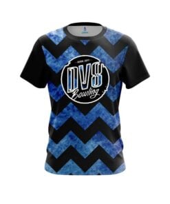 DV8 Marble Zig Zag Blue CoolWick Bowling Jersey