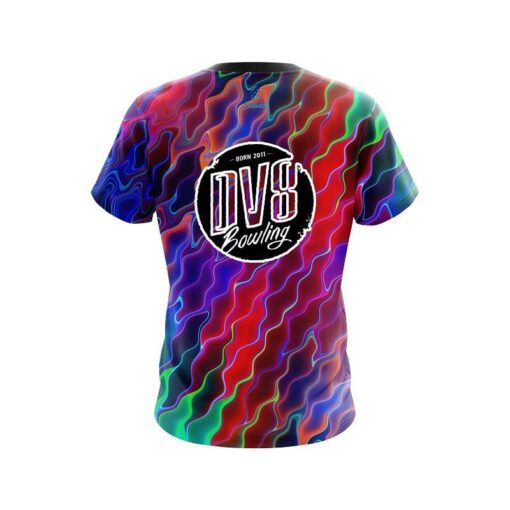 DV8 Psychedelic Electric Wave CoolWick Bowling Jersey - Image 2