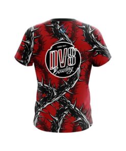 Alternative view of DV8 Rock And Roll Red Thorns CoolWick Bowling Jersey