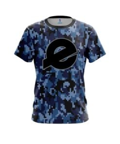 Ebonite Digital Camo Blue CoolWick Bowling Jersey