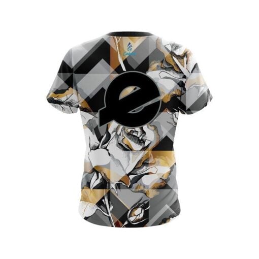 Ebonite Gold And Black Rose CoolWick Bowling Jersey - Image 2