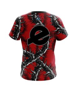Alternative view of Ebonite Rock And Roll Red Thorns CoolWick Bowling Jersey