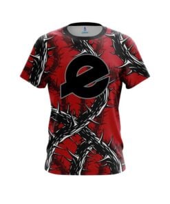 Ebonite Rock And Roll Red Thorns CoolWick Bowling Jersey