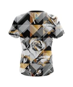 Alternative view of Plain Gold And Black Rose CoolWick Bowling Jersey