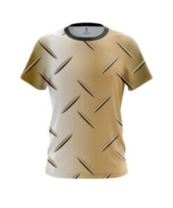 Plain Gold Diamond Plate CoolWick Bowling Jersey