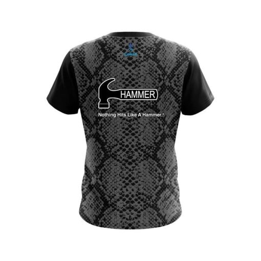 Hammer Snake Skin Black CoolWick Bowling Jersey - Image 2