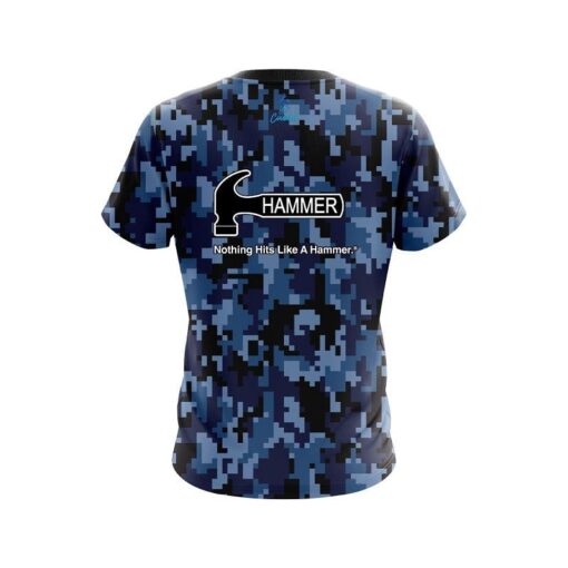 Hammer Digital Camo Blue CoolWick Bowling Jersey - Image 2