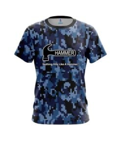 Hammer Digital Camo Blue CoolWick Bowling Jersey