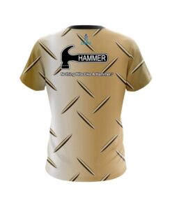 Alternative view of Hammer Gold Diamond Plate CoolWick Bowling Jersey