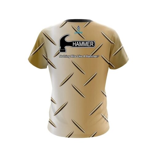 Hammer Gold Diamond Plate CoolWick Bowling Jersey - Image 2