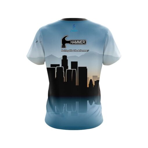 Hammer Los Angeles Skyline CoolWick Bowling Jersey - Image 2