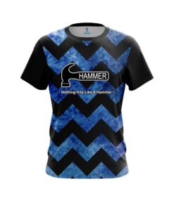 Hammer Marble Zig Zag Blue CoolWick Bowling Jersey