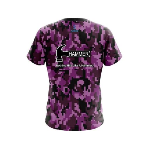 Hammer Digital Camo Purple CoolWick Bowling Jersey - Image 2