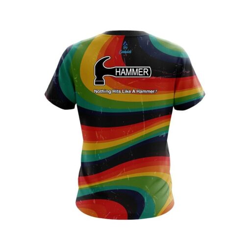 Hammer Retro Grunge CoolWick Bowling Jersey - Image 2