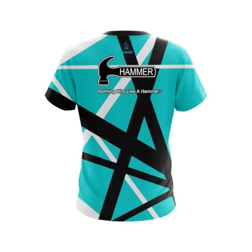 Hammer Rocker Teal CoolWick Bowling Jersey - Image 2