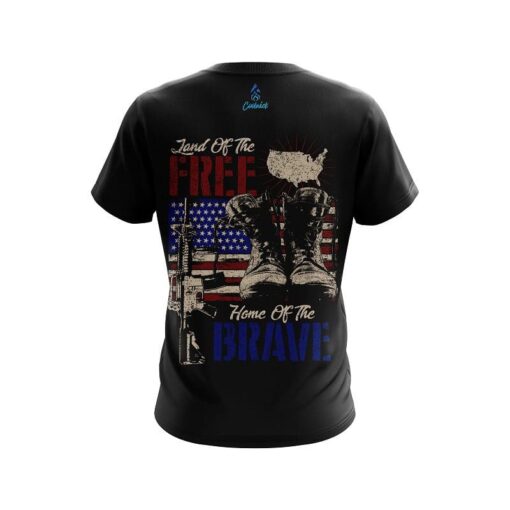 Plain Land Of The Free CoolWick Bowling Jersey - Image 2