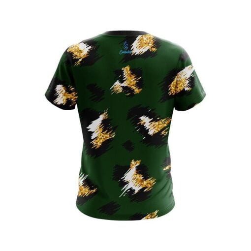 Plain Leopard Print CoolWick Bowling Jersey - Image 2