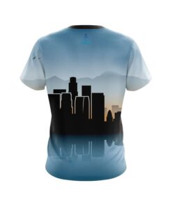 Alternative view of Plain Los Angeles Skyline CoolWick Bowling Jersey