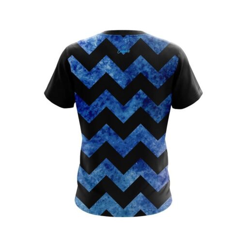 Plain Marble Zig Zag Blue CoolWick Bowling Jersey - Image 2