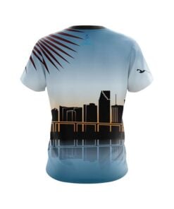 Alternative view of Plain Miami Skyline CoolWick Bowling Jersey