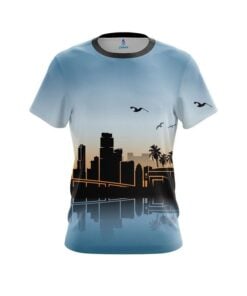 Plain Miami Skyline CoolWick Bowling Jersey