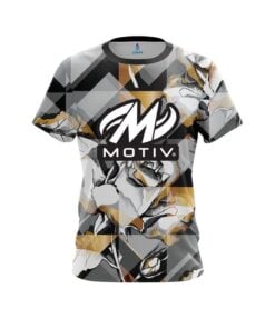 Motiv Gold And Black Rose CoolWick Bowling Jersey