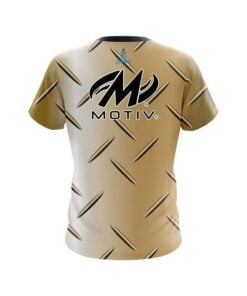 Alternative view of Motiv Gold Diamond Plate CoolWick Bowling Jersey