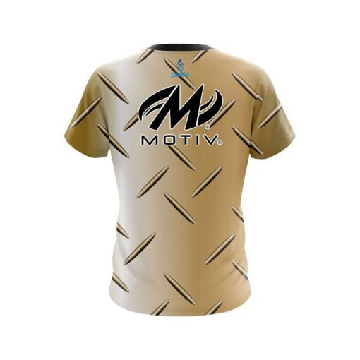 Motiv Gold Diamond Plate CoolWick Bowling Jersey - Image 2