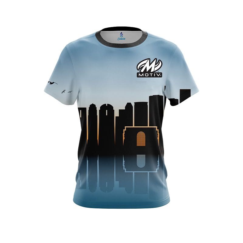 Motiv Houston Skyline CoolWick Bowling Jersey
