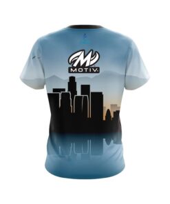 Alternative view of Motiv Los Angeles Skyline CoolWick Bowling Jersey