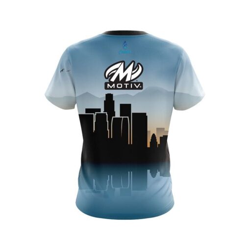 Motiv Los Angeles Skyline CoolWick Bowling Jersey - Image 2