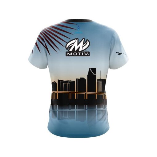 Motiv Miami  Skyline CoolWick Bowling Jersey - Image 2