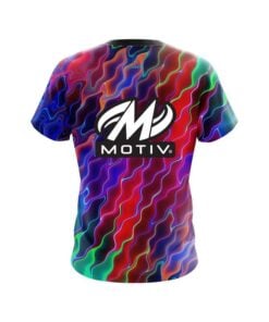 Alternative view of Motiv Psychedelic Electric Wave CoolWick Bowling Jersey