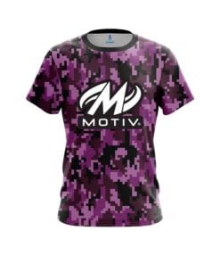 Motiv Digital Camo Purple CoolWick Bowling Jersey