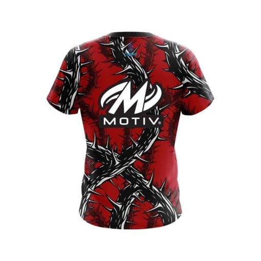 Motiv Rock And Roll Red Thorns CoolWick Bowling Jersey - Image 2