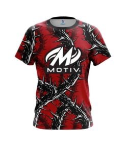 Motiv Rock And Roll Red Thorns CoolWick Bowling Jersey