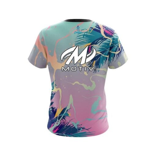 Motiv Tropical Ink Splash  CoolWick Bowling Jersey - Image 2