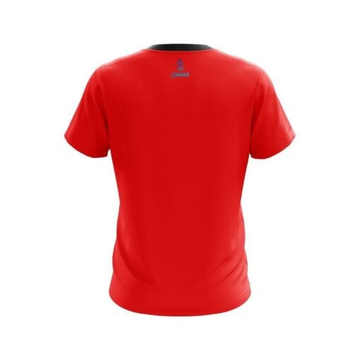 Plain Red CoolWick Bowling Jersey - Image 2