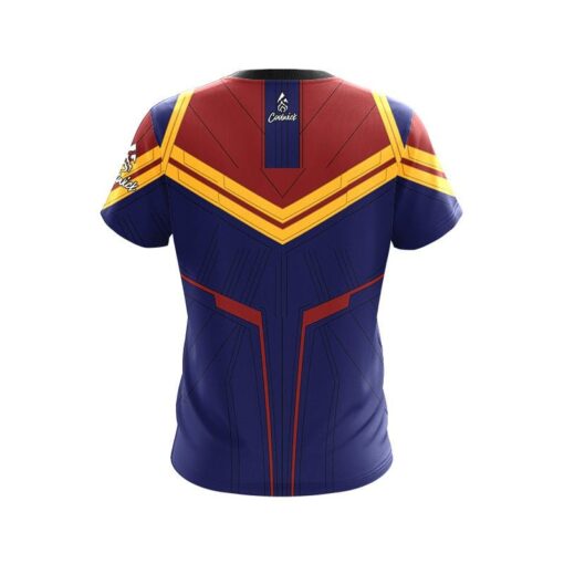 Plain Super Hero 7 CoolWick Bowling Jersey - Image 2