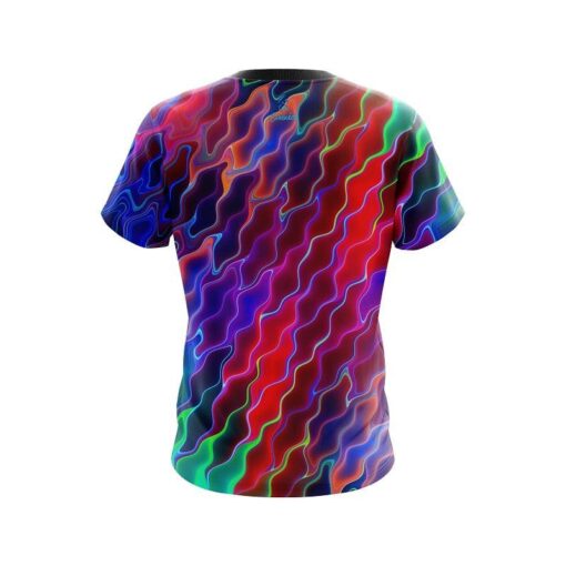 Plain Psychedelic Electric Wave CoolWick Bowling Jersey - Image 2